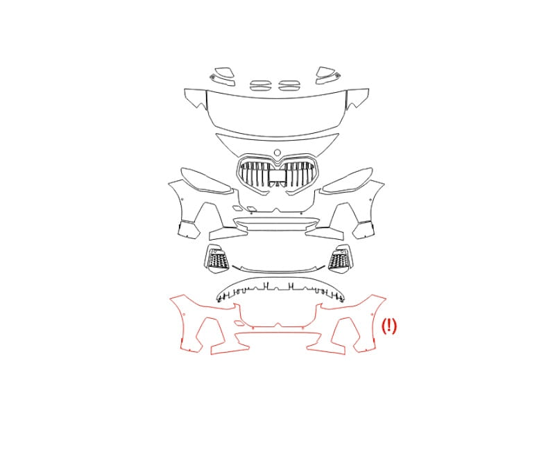 Formatki PPF do karoserii Volkswagen Polo GTI (2023) – zestaw