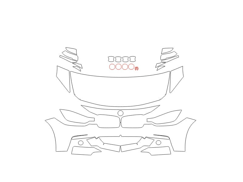 Formatki PPF do karoserii Volkswagen T-Roc (2021) R – zestaw