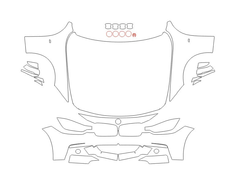 Formatki PPF do karoserii Volkswagen T-Roc (2021) R – zestaw