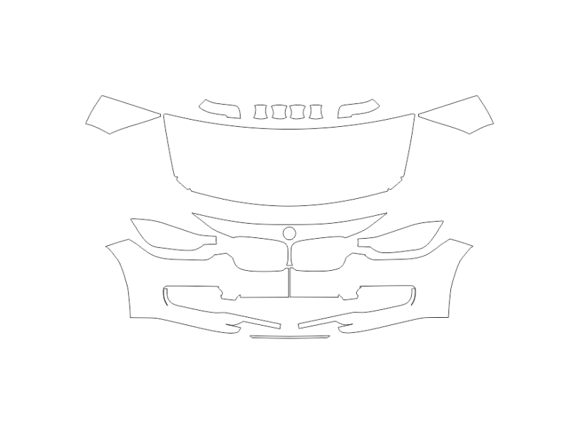 Formatki PPF do karoserii Volkswagen T-Roc (2023) R-Line – zestaw