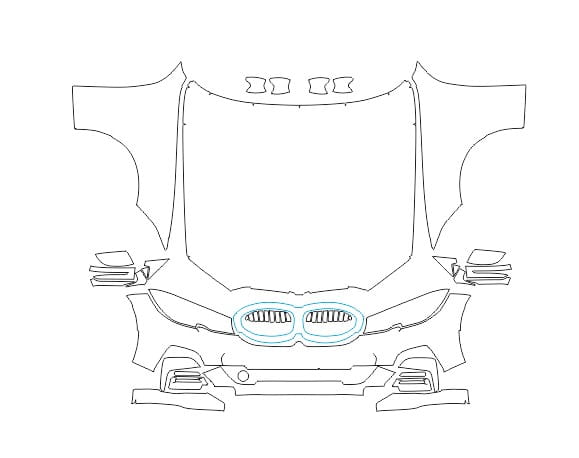 Formatki PPF do karoserii Volkswagen T6 (2019) – zestaw