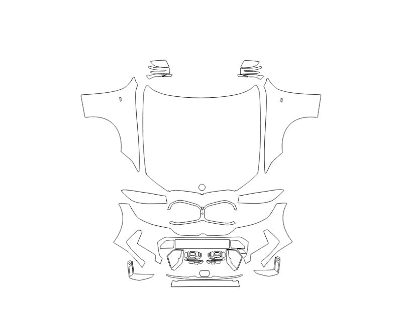 Formatki PPF do karoserii Volkswagen T6 (2023) LV-R Styling Kit – zestaw