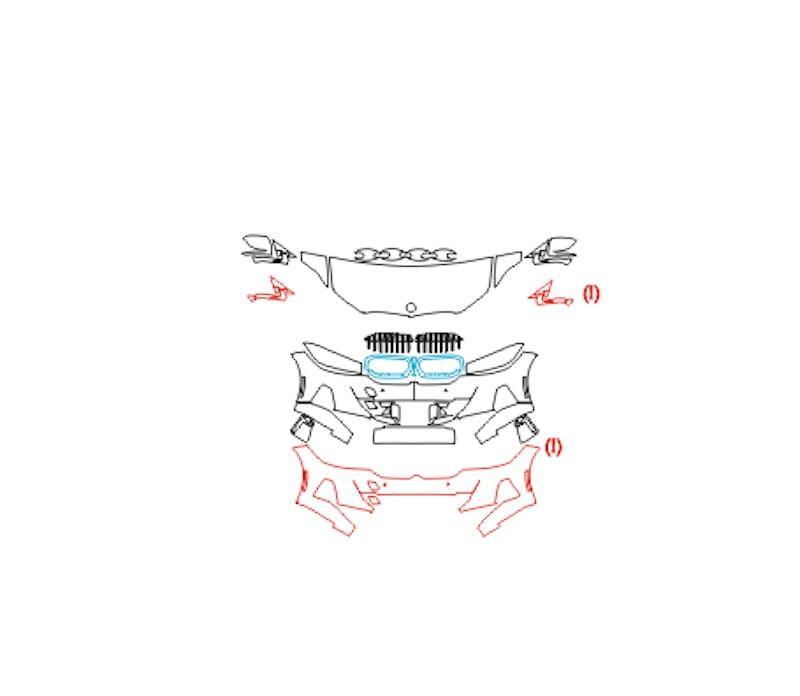 Formatki PPF do karoserii Volkswagen Talagon (2021) – zestaw
