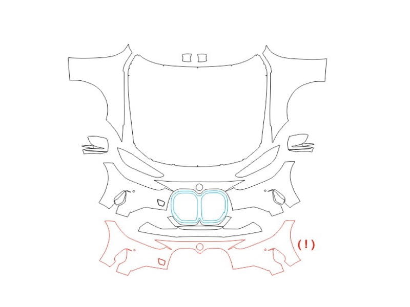 Formatki PPF do karoserii Volkswagen Tayron (2022) – zestaw