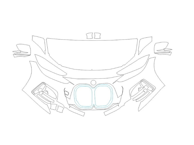 Formatki PPF do karoserii Volkswagen Tayron (2022) R-Line – zestaw