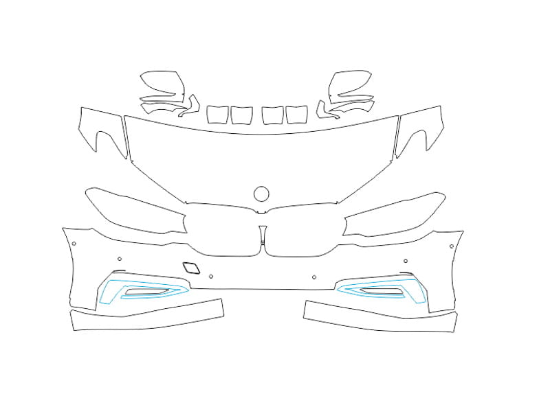 Formatki PPF do karoserii Volkswagen Teramont Pro (2025) R-Line (China) – zestaw
