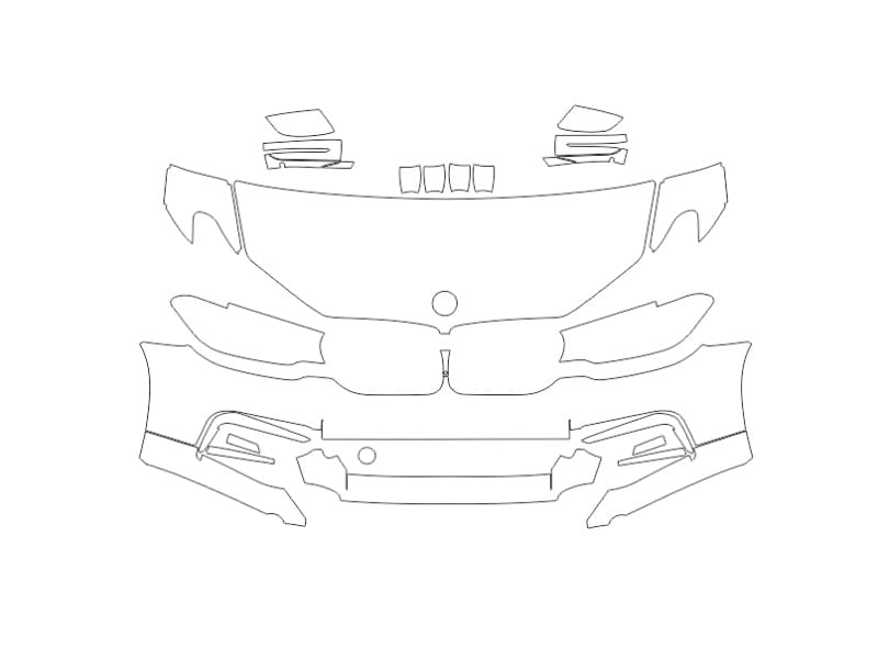 Formatki PPF do karoserii Volkswagen Teramont X 380 (2022) R-Line – zestaw