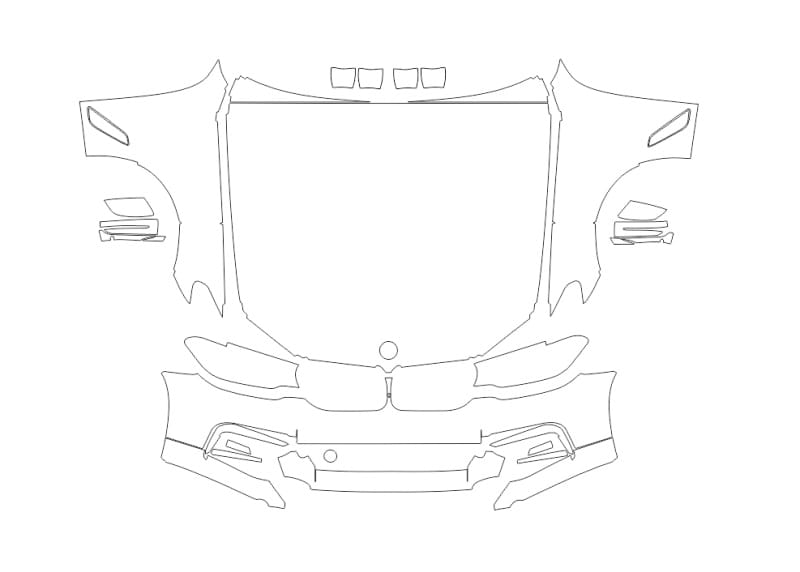 Formatki PPF do karoserii Volkswagen Teramont X 380 (2022) R-Line – zestaw