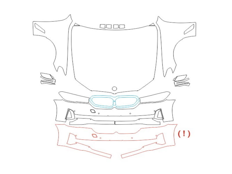 Formatki PPF do karoserii Volkswagen Tharu (2024) XR (China) – zestaw