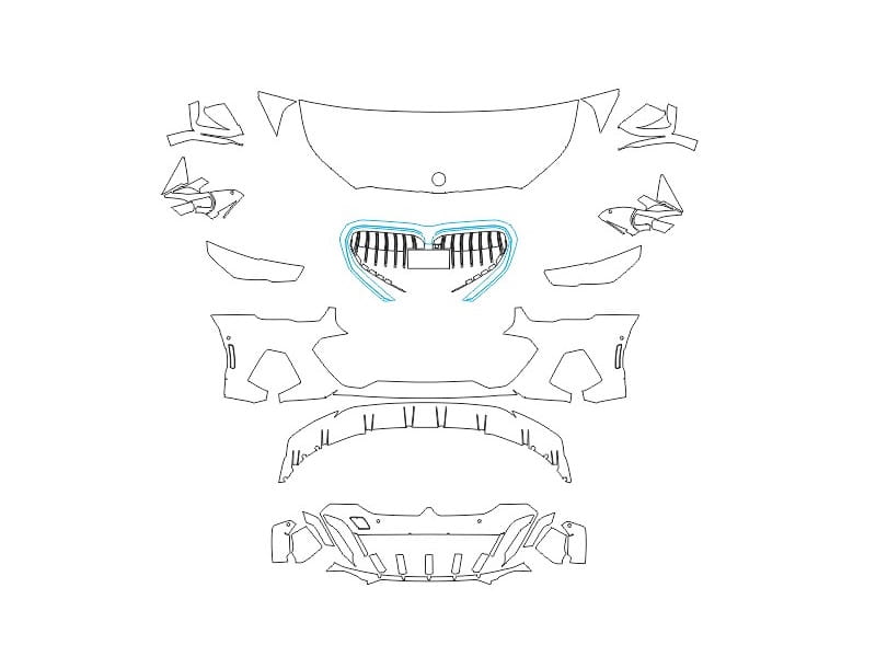 Formatki PPF do karoserii Volkswagen Tiguan (2020) R – zestaw