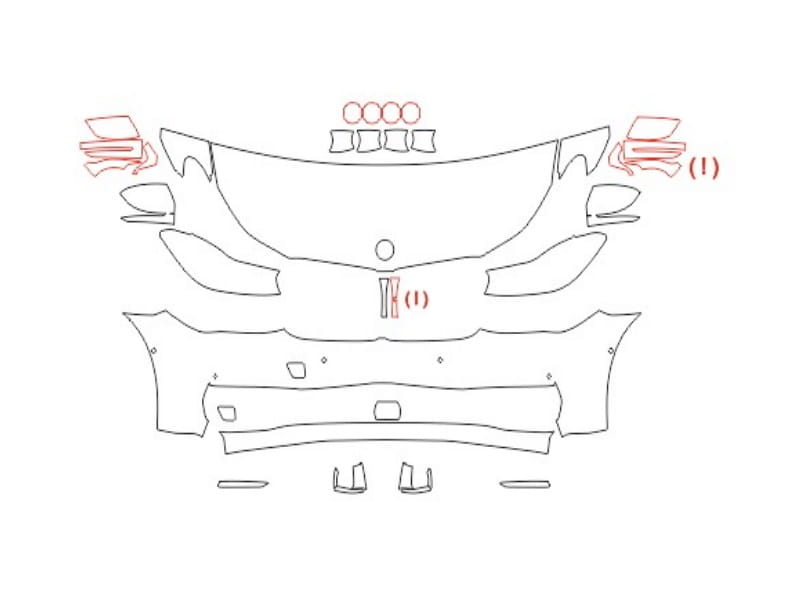 Formatki PPF do karoserii Volkswagen Tiguan (2022) S American version – zestaw