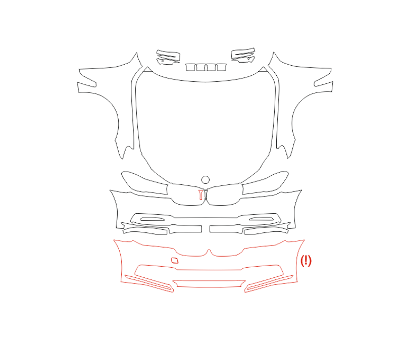 Formatki PPF do karoserii Volkswagen Tiguan (2024) R-Line – zestaw