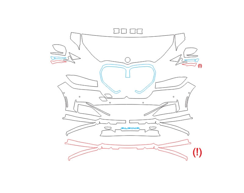 Formatki PPF do karoserii Volkswagen Touareg (2012) R-Line – zestaw