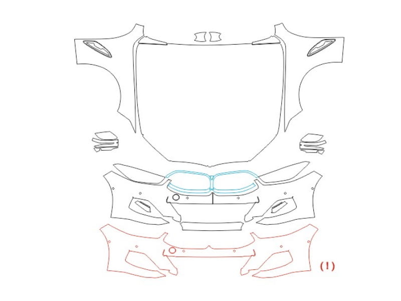 Formatki PPF do karoserii Volkswagen Touareg (2023) R – zestaw