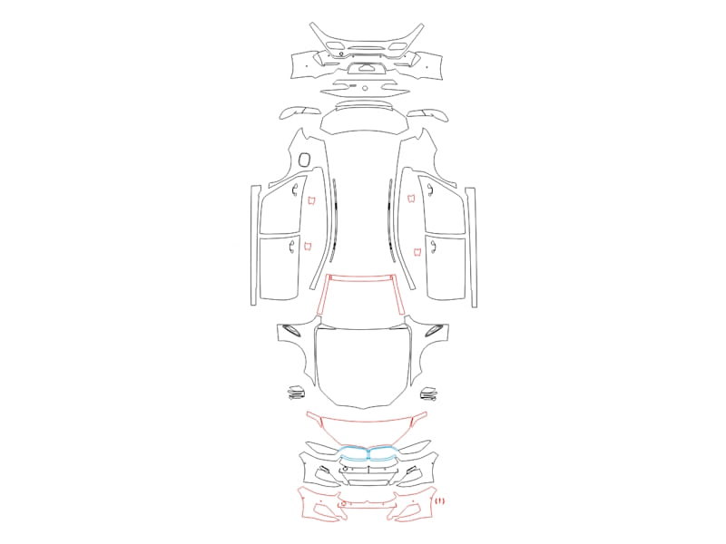 Formatki PPF do karoserii Volkswagen Touareg (2023) R – zestaw