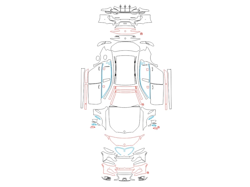 Formatki PPF do karoserii Volvo EM90 (2024) – zestaw
