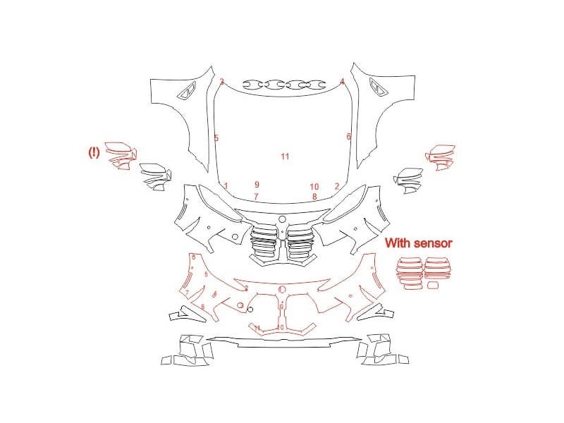 Formatki PPF do karoserii Volvo XC90 (2020) Recharge – zestaw