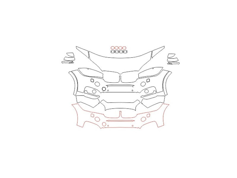 Formatki PPF do karoserii BMW X6 (2014) M-Sport – zestaw