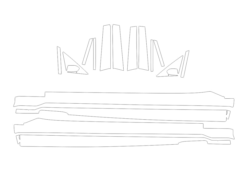 Formatki PPF do karoserii BMW X6 (2020) M – zestaw