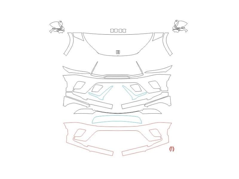 Formatki PPF do karoserii Buick Enclave (2025) – zestaw