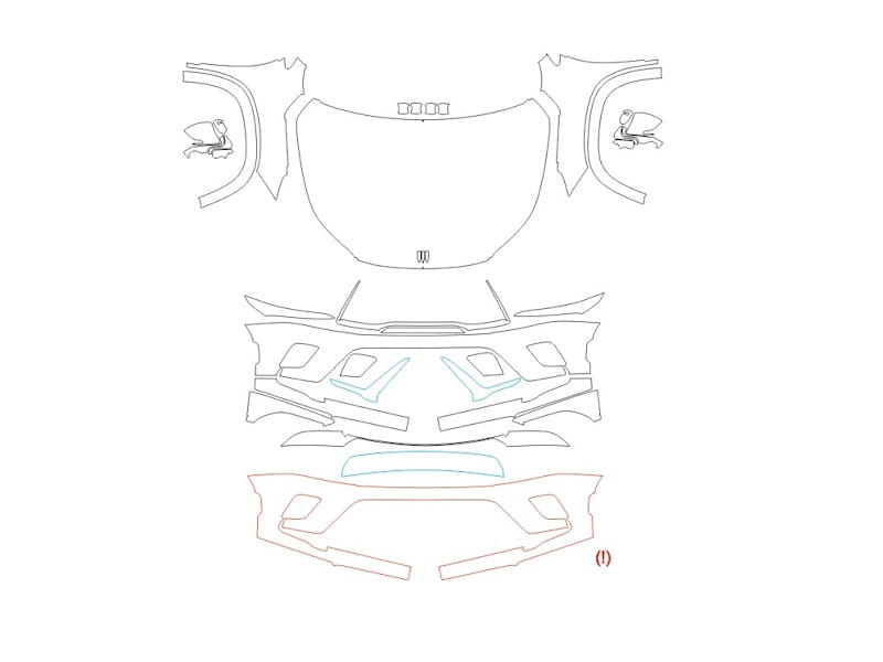 Formatki PPF do karoserii Buick Enclave (2025) – zestaw