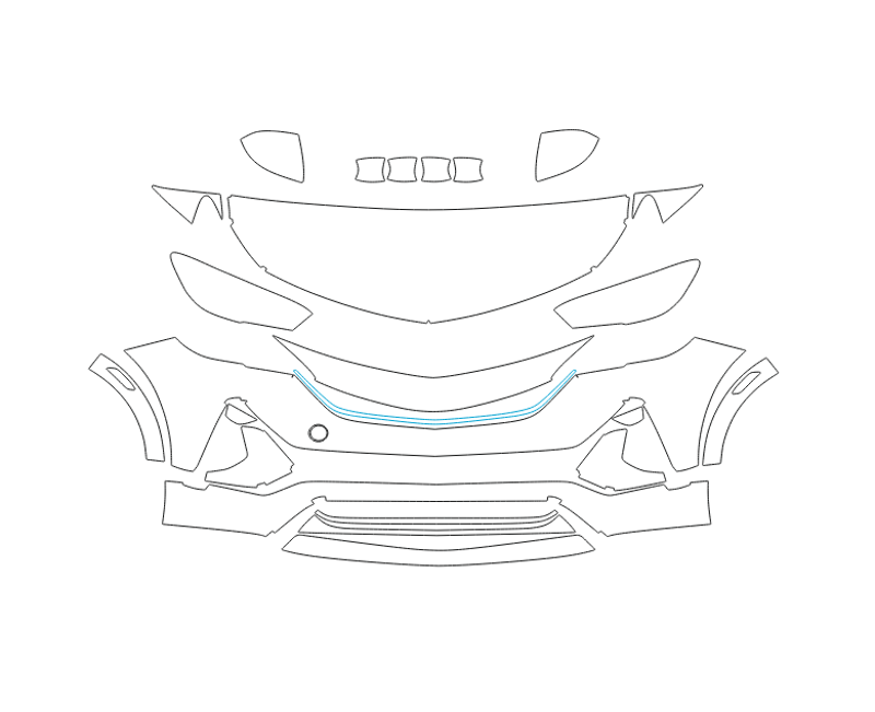 Formatki PPF do karoserii Buick Encore (2020) – zestaw