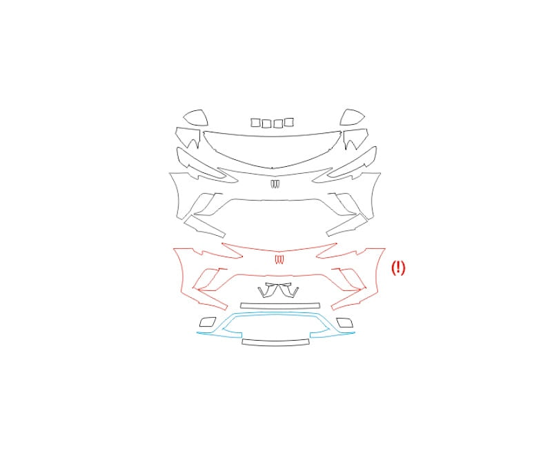 Formatki PPF do karoserii Buick Encore (2023) GX Preferred – zestaw