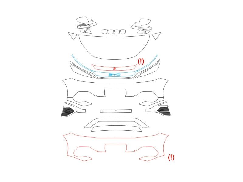 Formatki PPF do karoserii BYD Atto 3 (2022) – zestaw