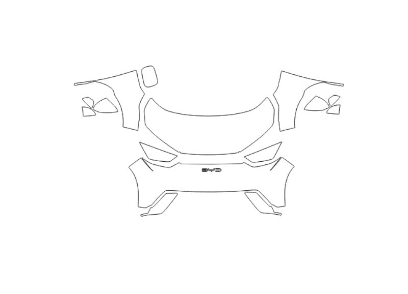 Formatki PPF do karoserii BYD Dolphin Mini (2024) – zestaw