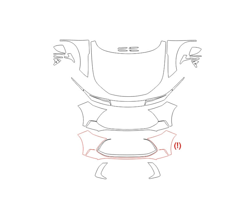 Formatki PPF do karoserii BYD Frigat 07 (2023) – zestaw