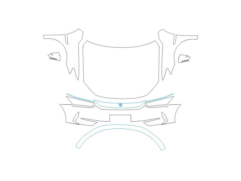 Formatki PPF do karoserii BYD Qin Plus (2021) EV – zestaw