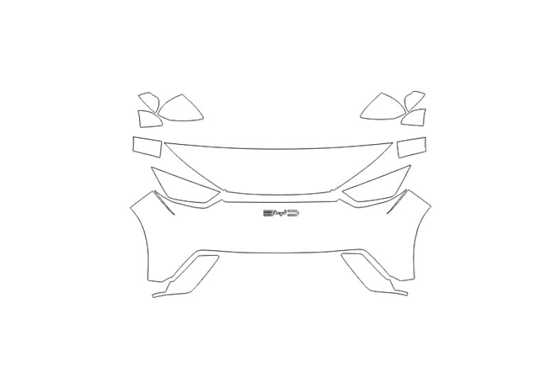 Formatki PPF do karoserii BYD Seagull (2023) – zestaw