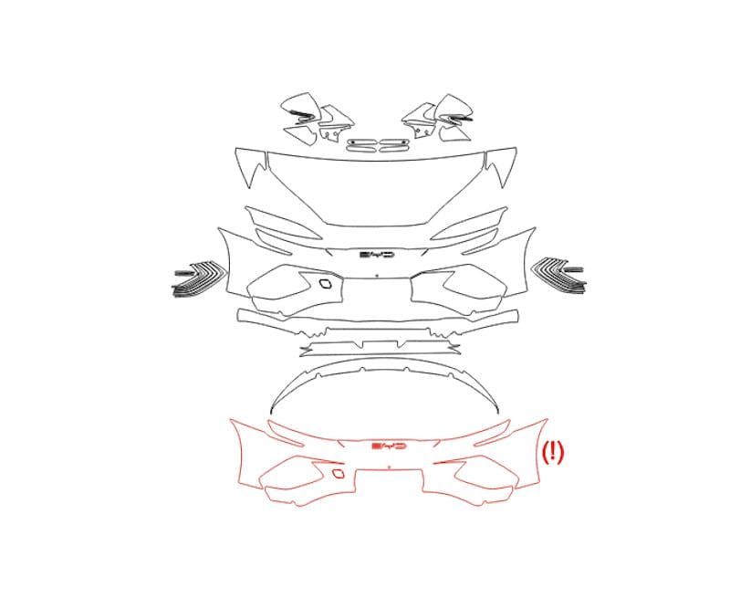 Formatki PPF do karoserii BYD Seal (2024) – zestaw