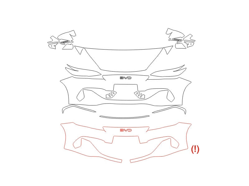 Formatki PPF do karoserii BYD Seal 6 (2024) DM-i – zestaw
