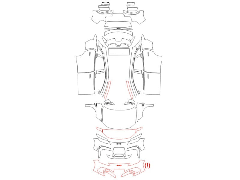 Formatki PPF do karoserii BYD Seal 6 (2024) GT – zestaw