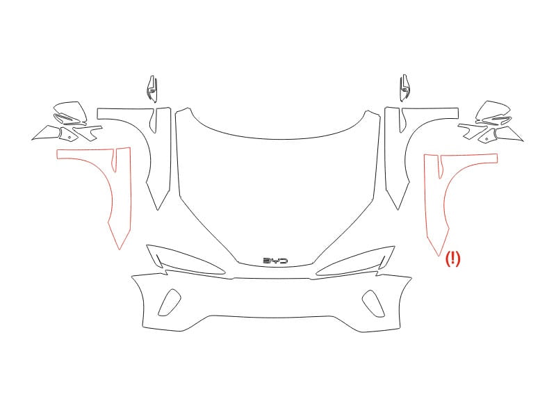 Formatki PPF do karoserii BYD Seal 7 (2026) DM-i – zestaw