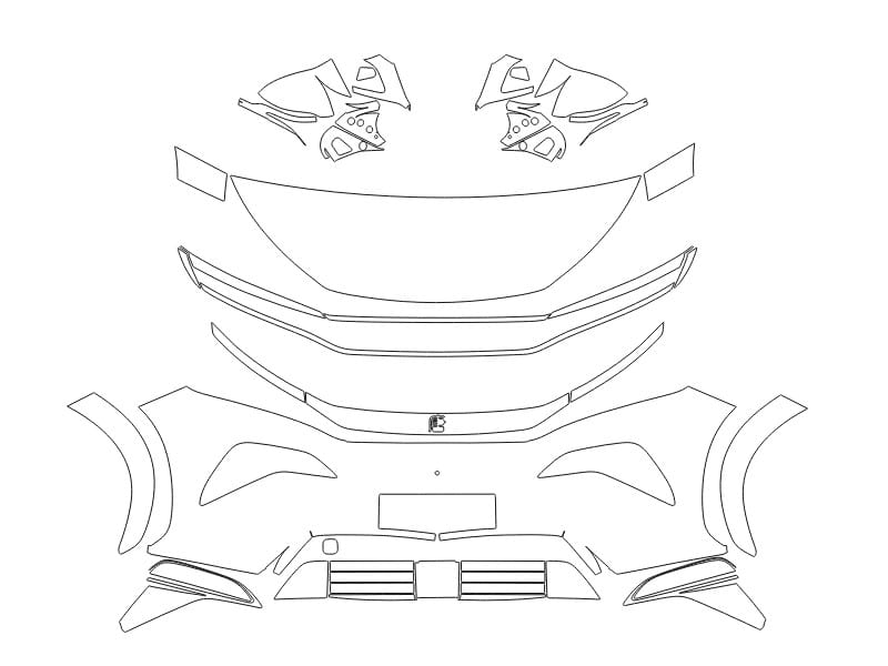 Formatki PPF do karoserii BYD Tang (2025) L – zestaw