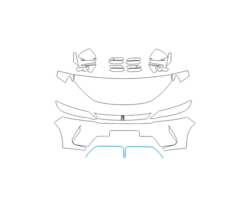 Formatki PPF do karoserii BYD Yuan UP (2024) – zestaw