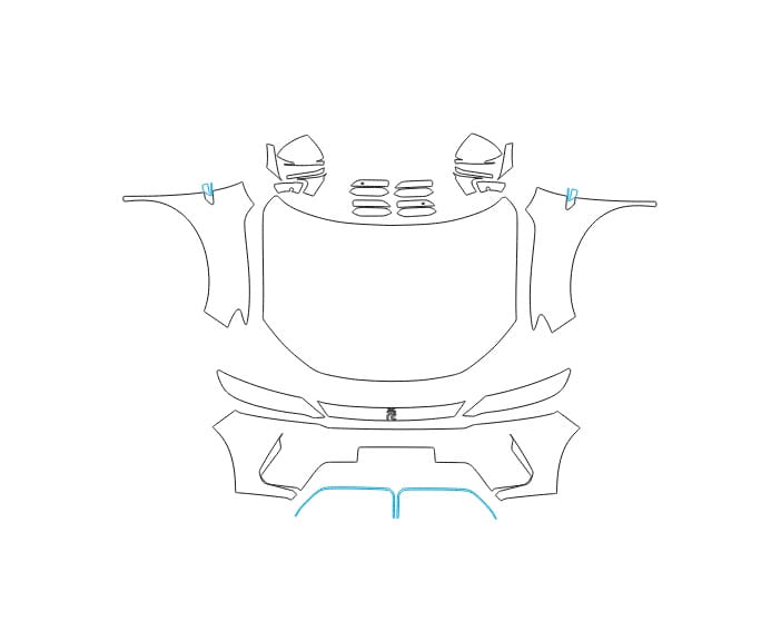 Formatki PPF do karoserii BYD Yuan UP (2024) – zestaw