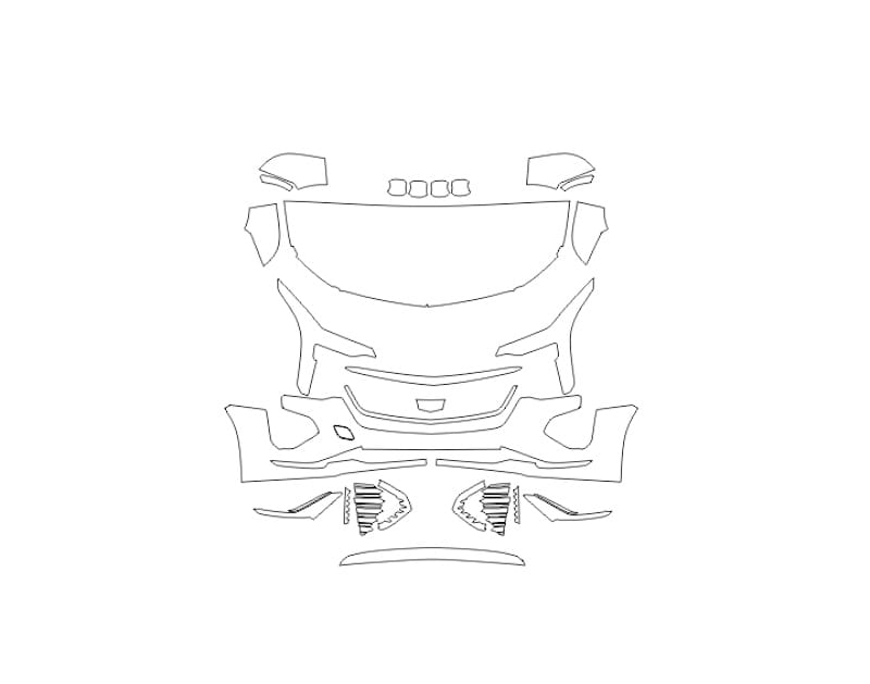 Formatki PPF do karoserii Cadillac CT 4 Sport V (2020) – zestaw