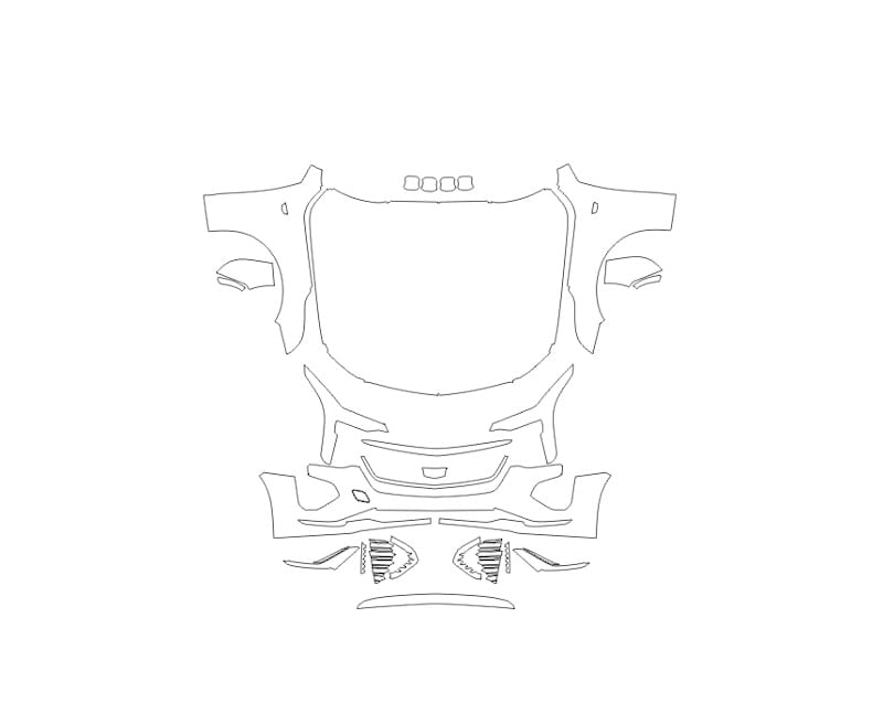 Formatki PPF do karoserii Cadillac CT 4 Sport V (2020) – zestaw
