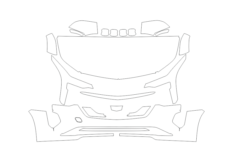 Formatki PPF do karoserii Cadillac CT4 (2020) – zestaw