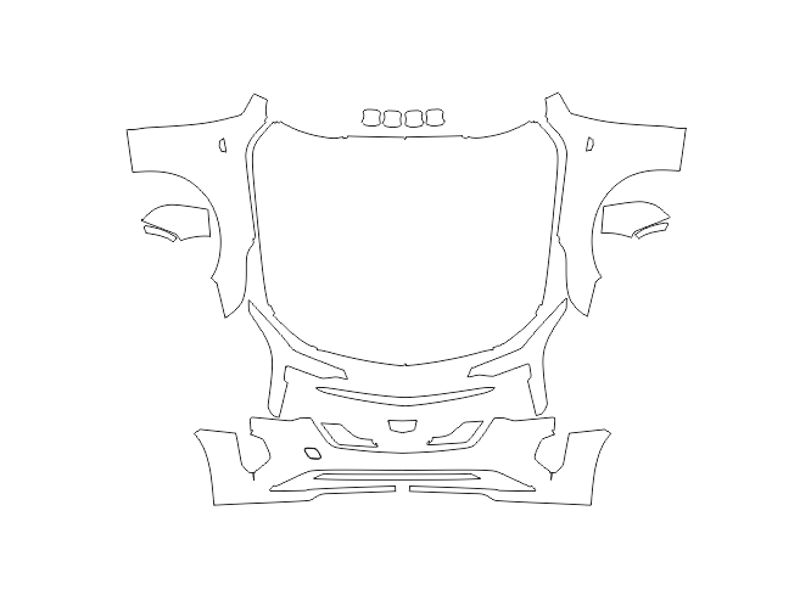 Formatki PPF do karoserii Cadillac CT4 (2020) – zestaw