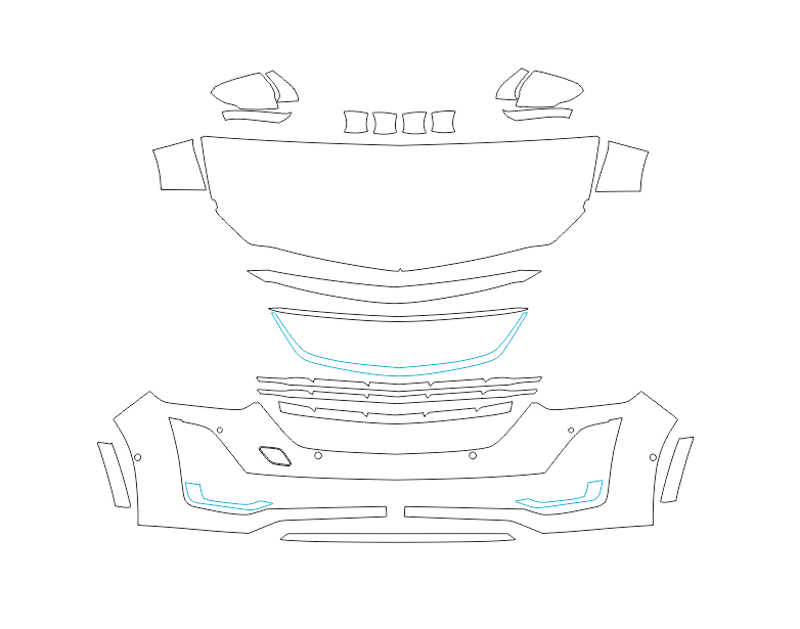 Formatki PPF do karoserii Cadillac CT5 (2020) – zestaw