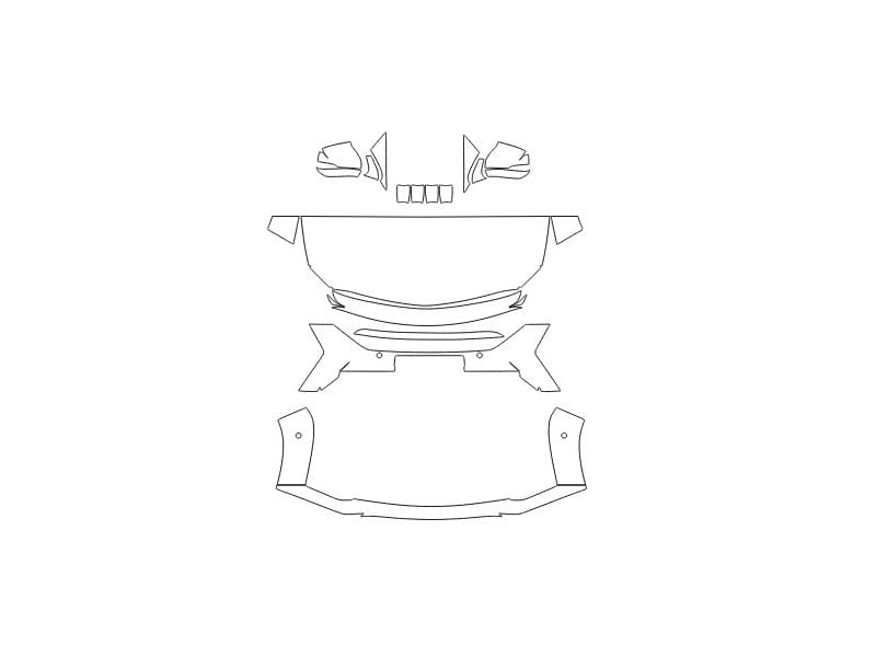Formatki PPF do karoserii Cadillac CT5 (2024) Sport – zestaw