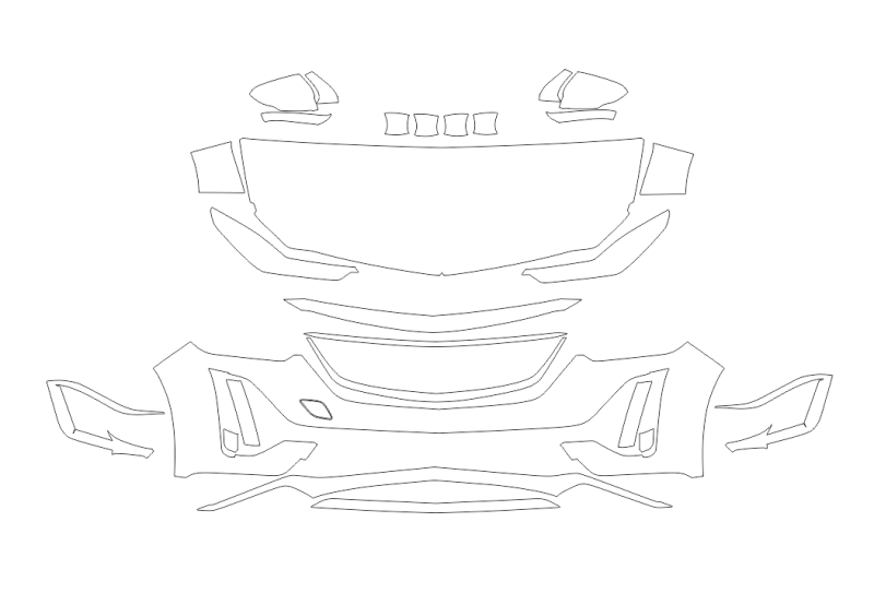 Formatki PPF do karoserii Cadillac CT5 Sport V (2020) – zestaw
