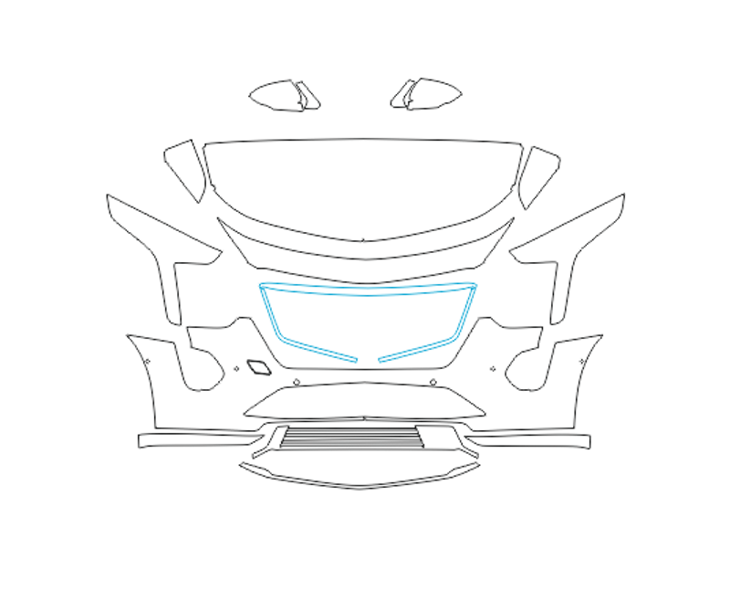 Formatki PPF do karoserii Cadillac CT6 (2020) – zestaw
