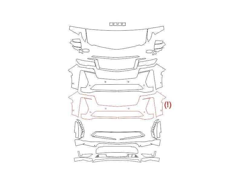 Formatki PPF do karoserii Cadillac Escalade-V (2022) ESV – zestaw