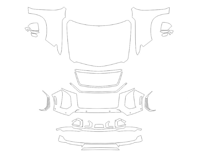 Formatki PPF do karoserii Cadillac Escalade-V (2025) ESV – zestaw