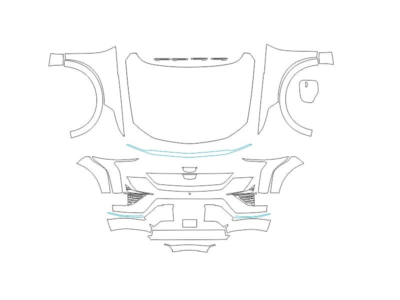 Formatki PPF do karoserii Cadillac Optiq (2024) – zestaw